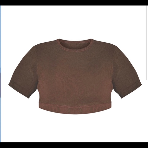 Mesh brown crop top - Picture 1 of 1